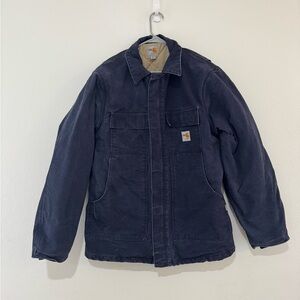 Carhartt FR Quilted Men's Dark Blue‎ Field Jacket Sz XL Tall